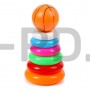 Пирамидка «Баскетбольный мяч», 6 колец