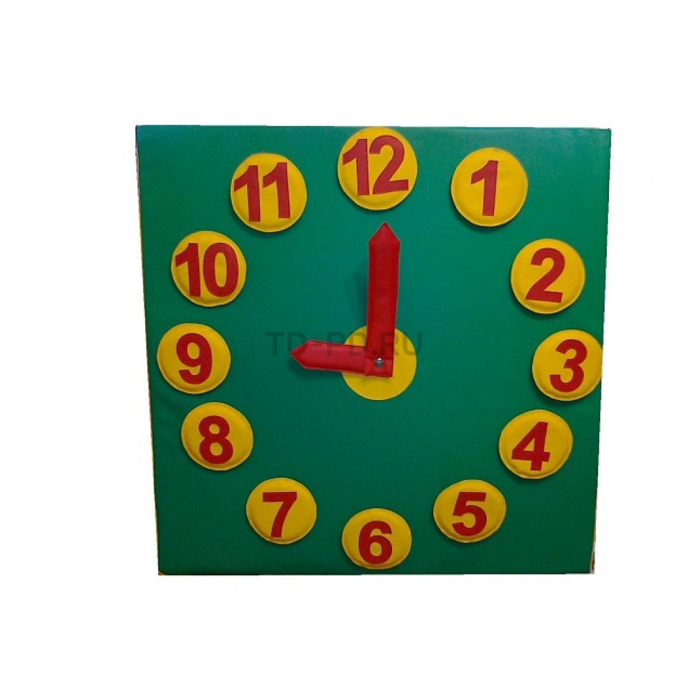 Детское игровое пособие мягких модулей «Часы»