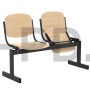 Блок стульев 2-местный, жесткий, откидывающиеся сиденья