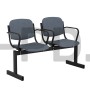 Блок стульев 2-местный, мягкий, не откидывающиеся сиденья, с подлокотниками