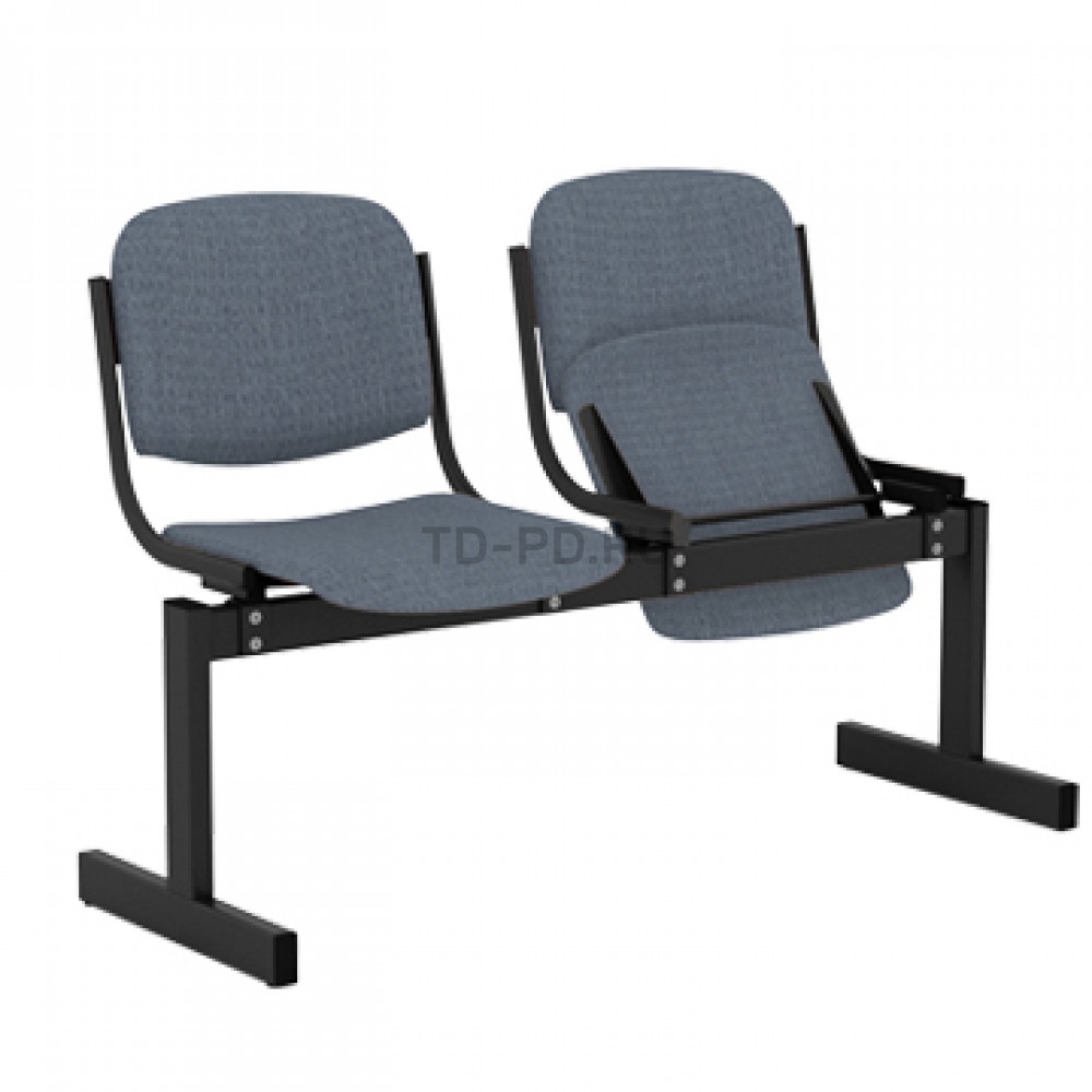 Блок стульев 2-местный, мягкий, откидывающиеся сиденья