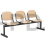 Блок стульев 3-местный, жесткий, не откидывающиеся сиденья