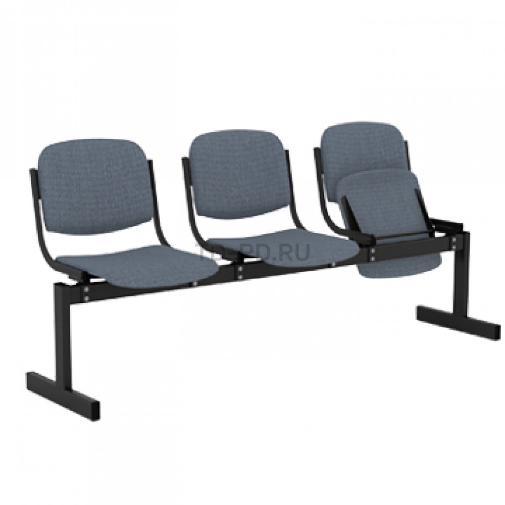 Блок стульев 3-местный, мягкий, откидывающиеся сиденья